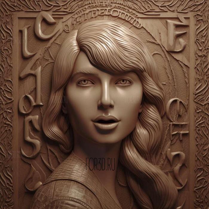 taylor swift 3 stl model for CNC